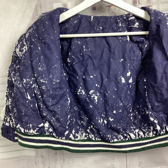 Vintage Y2K Sesame Street Cookie Monster Varsity Jacket Snap Front 5T - Picture 13 of 14